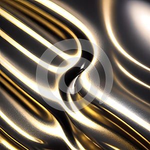 3D futuristic hyper-realistic liquid metal texture with mirror shine photo