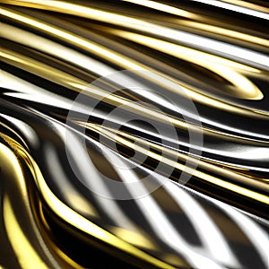 3D futuristic hyper-realistic liquid metal texture with mirror shine photo