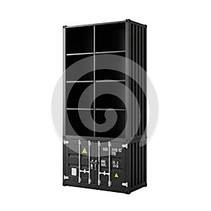 3d futuristic server rack technology data center electronic