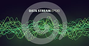 3d 5G data stream. Internet technology. Bigdata stream. Big data. photo