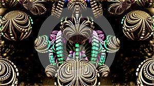 3D Generative silver bubbles artwork