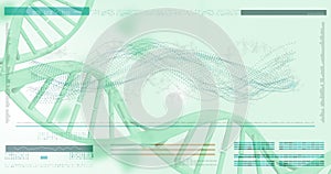 3D genes diagram on white background