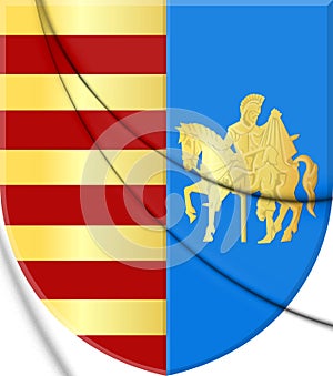 3D Genk coat of arms Limburg, Belgium. photo