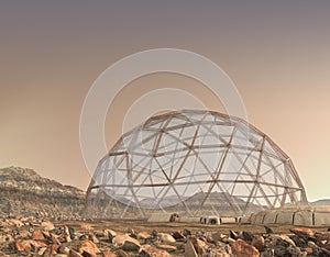 Geodesic dome on Mars