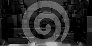 3D Geometric Abstract Cuboid Wallpaper Background photo