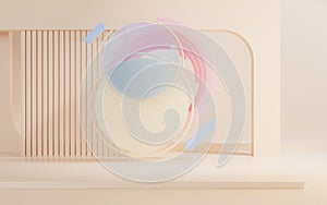 3D geometric space background, 3d rendering