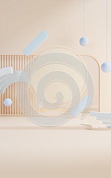 3D geometric space background, 3d rendering