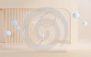 3D geometric space background, 3d rendering