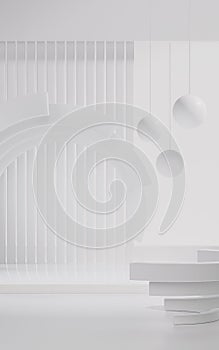 3D geometric space background, 3d rendering