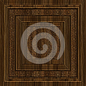 3d geometric square wood pattern