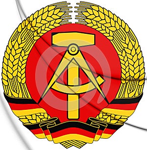 3D German Democratic Republic Coat of Arms. photo