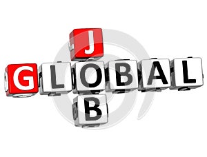3D Global Cloud Job Crossword cube words