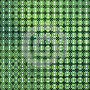 3d glossy abstract tiled bubble background in green blue