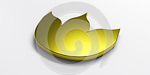 3D Gold lotus flower logo