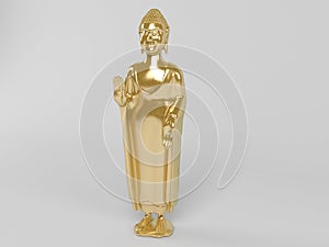 3d golden statue