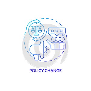 2D gradient policy change icon concept