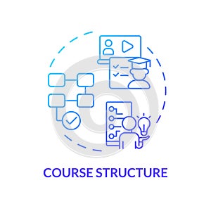 2D gradient thin linear icon course structure concept