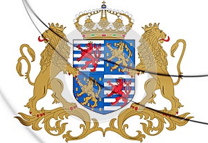 3D Grand Duke of Luxembourg coat of arms.