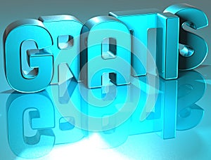 3D Gratis Blue Text