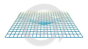 3D Grid Perspective Abstract Surface, vector design Generative AI