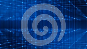 3D Grid Representing Internet and Technology