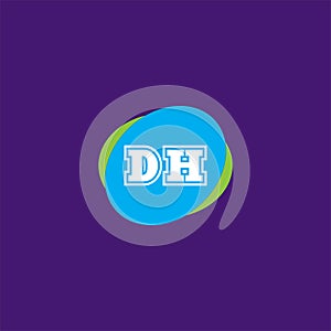 D H joint letter logo element design