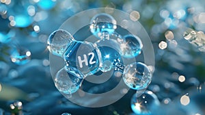 3d H2O Molecule Visualization