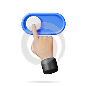 3D Hand and Switch Button