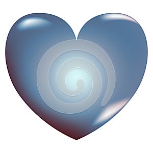 3d heart, love icon.