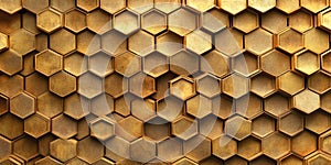 3D Hexagonal Texture Background Design , Abstract 3D Hexagon Pattern Rendering , Geometric Hexagonal 3D Texture Background