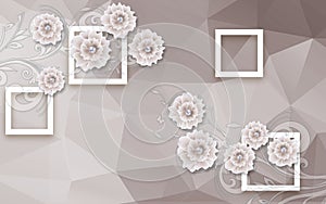 3d flower design wallpaper background, photo