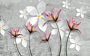 3d flower design wallpaper background, photo