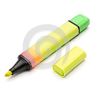 3D highlighter isolated on white background