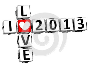 3D I Love 2013 Crossword