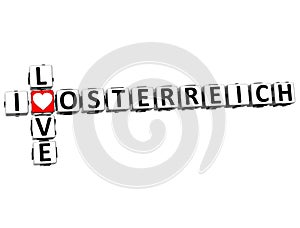 3D I Love Osterreich Crossword photo