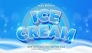 3D Ice Cream text effect - Editable text effect