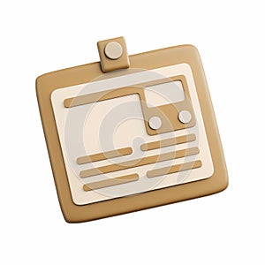 3D icon of A city bus pass