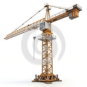 Construction Crane 3D Icon isolated on white background