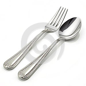 Fork and Spoon 3D Icon