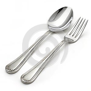Fork and Spoon 3D Icon