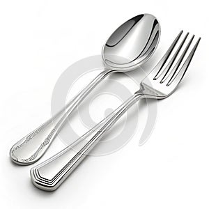 Fork and Spoon 3D Icon