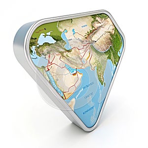 Map 3D icon illustration isolated on white background