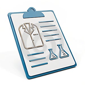 Lab Report 3D Icon