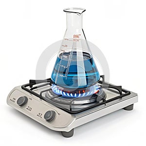 Flask on Burner 3D Icon