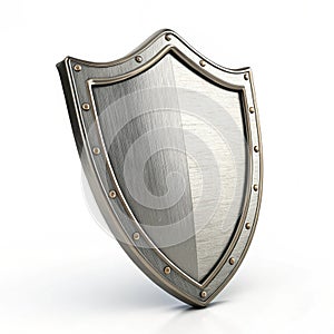 Shield icon 3D illustration isolated on white background