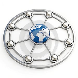 Global Network 3D Icon
