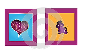 3d icons paper style decorative elements.