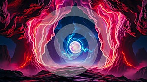 3d galaxy space ball illustration glowing background