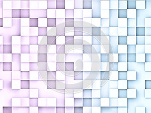 3D illustratio of abstract cubes backgrounds. Rose and blue squares abstract data concept