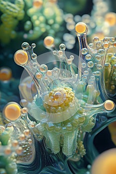 3d illustration of abstract geometric composition,digital art works. Computer generated graphics.